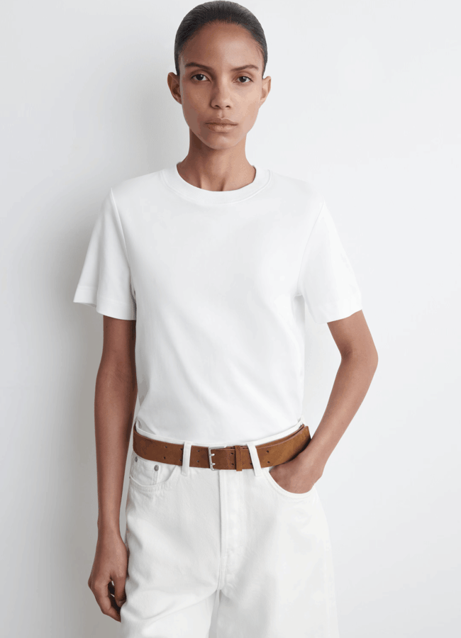 model wearing Cos CLEAN CUT REGULAR T-SHIRT