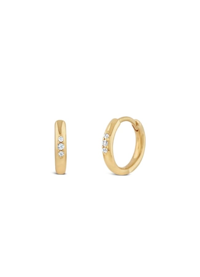 Created-Diamond Mini Huggie Hoops