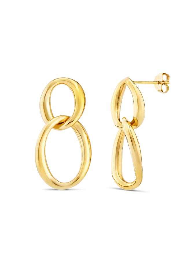 gold wave earrings