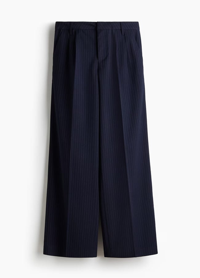 hm Wide tailored trousers navy