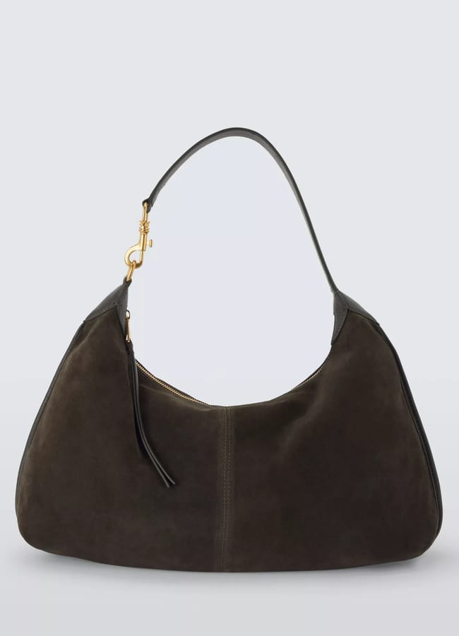 John Lewis Suede Hobo Shoulder Bag