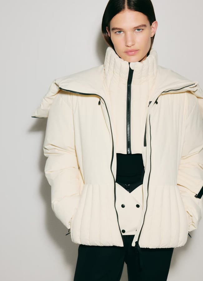 model wearing H&M Padded ski jacket with ThermoMove™