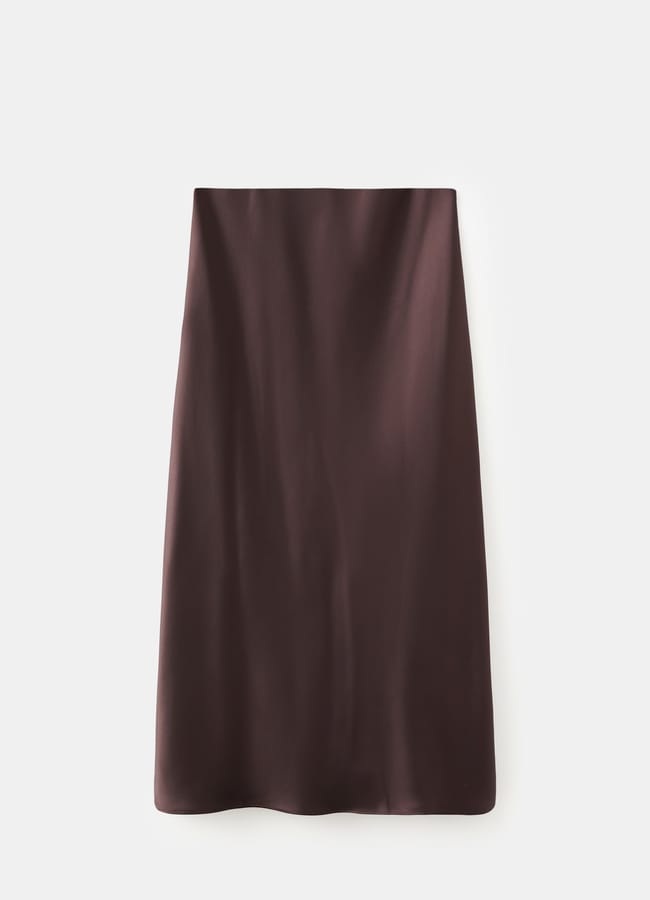 mango Satin long skirt