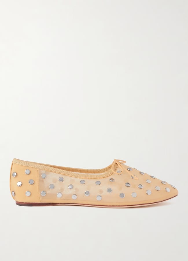 nap LOEFFLER RANDALL Landon embellished mesh ballet flats