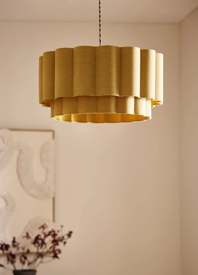 next Ochre Yellow Larson Large Easy Fit Ceiling Light