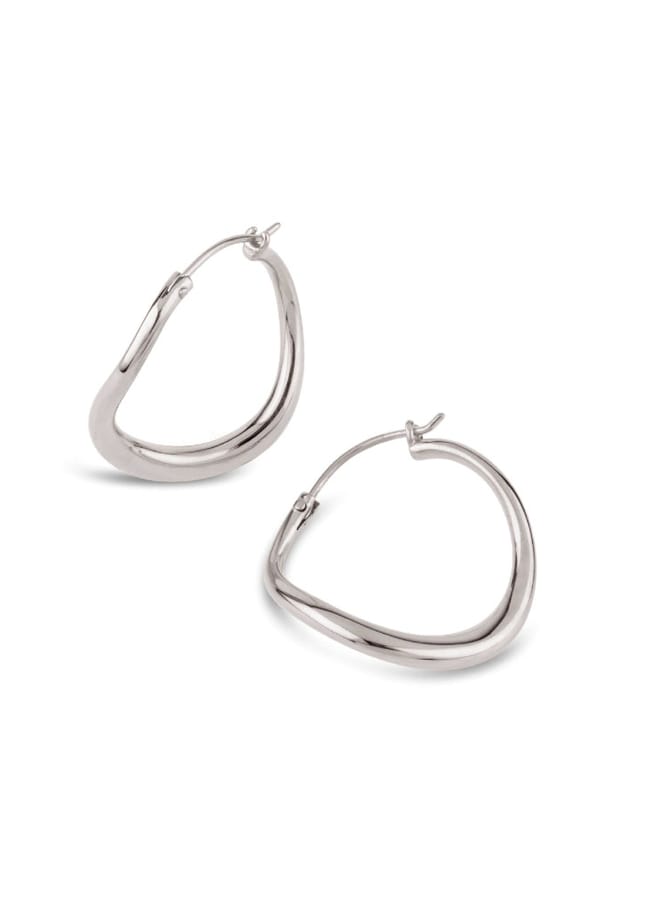 silver wave hoops