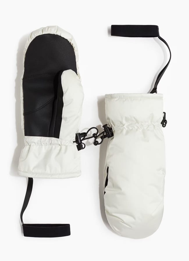 Ski mittens with ThermoMove™ in white and black