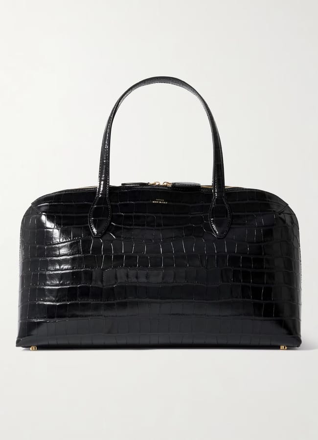 TOTEME Croc-effect leather tote £1,330 black
