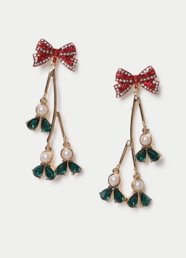 Mistletoe Christmas Earrings