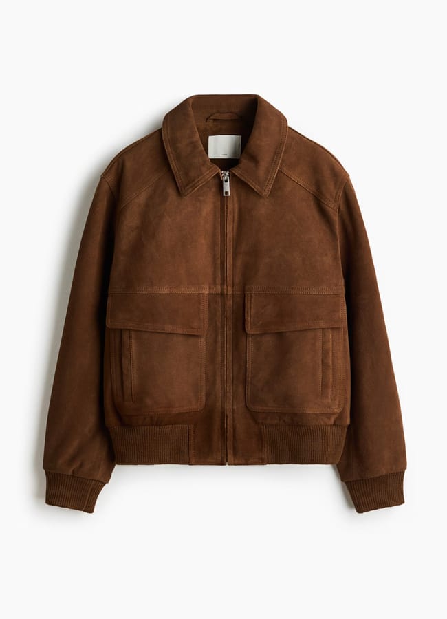 brown suede jacket