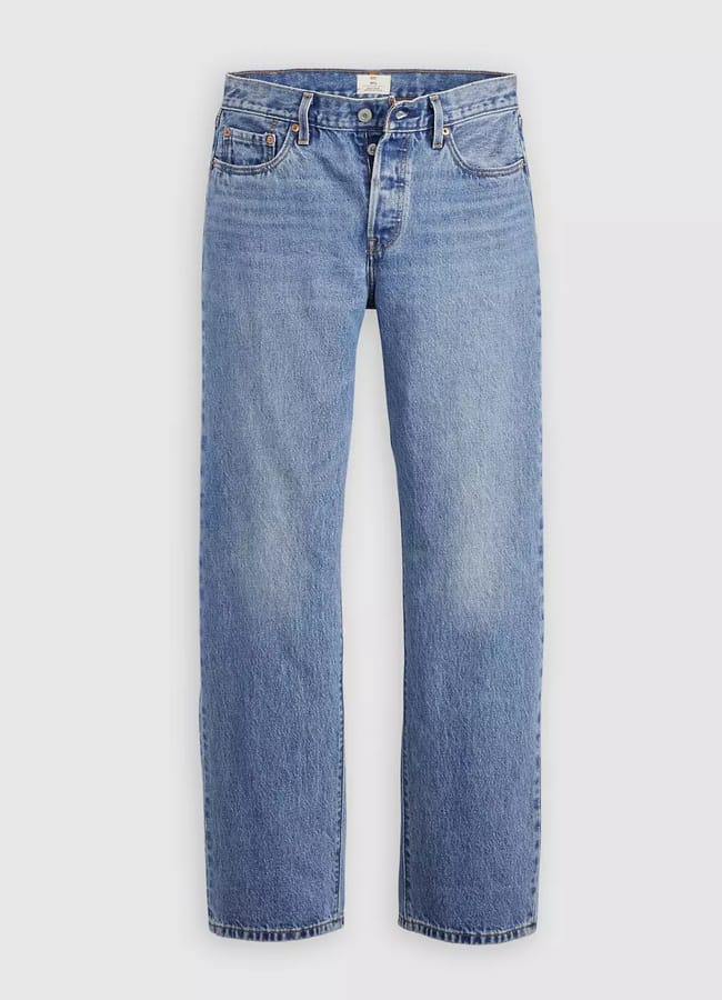 mid-wash straight leg 90s 501 levis jeans