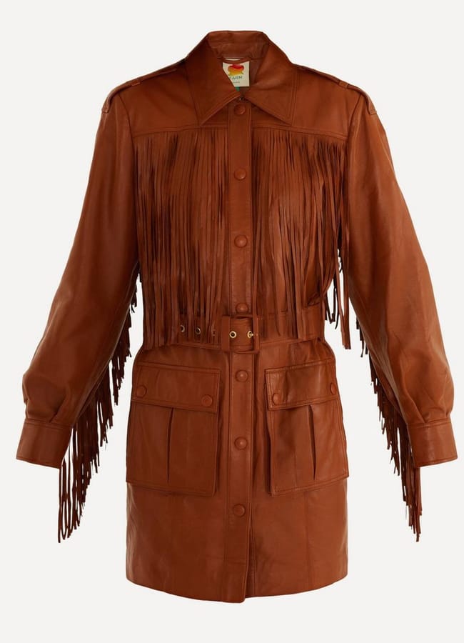 farm rio fringes coat
