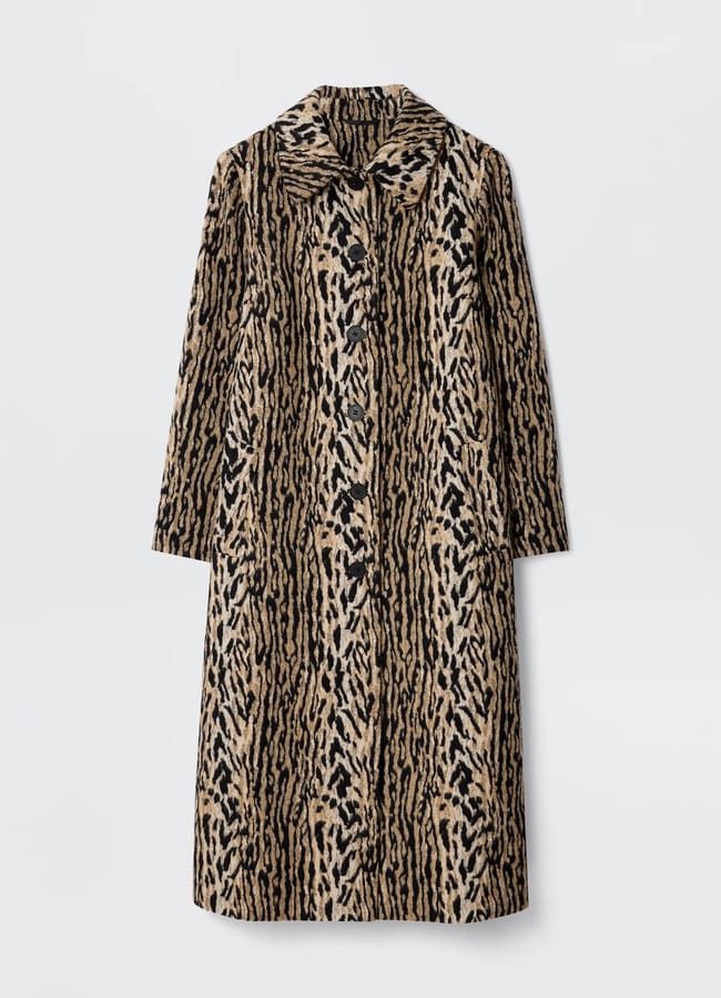 rixo leopard print coat