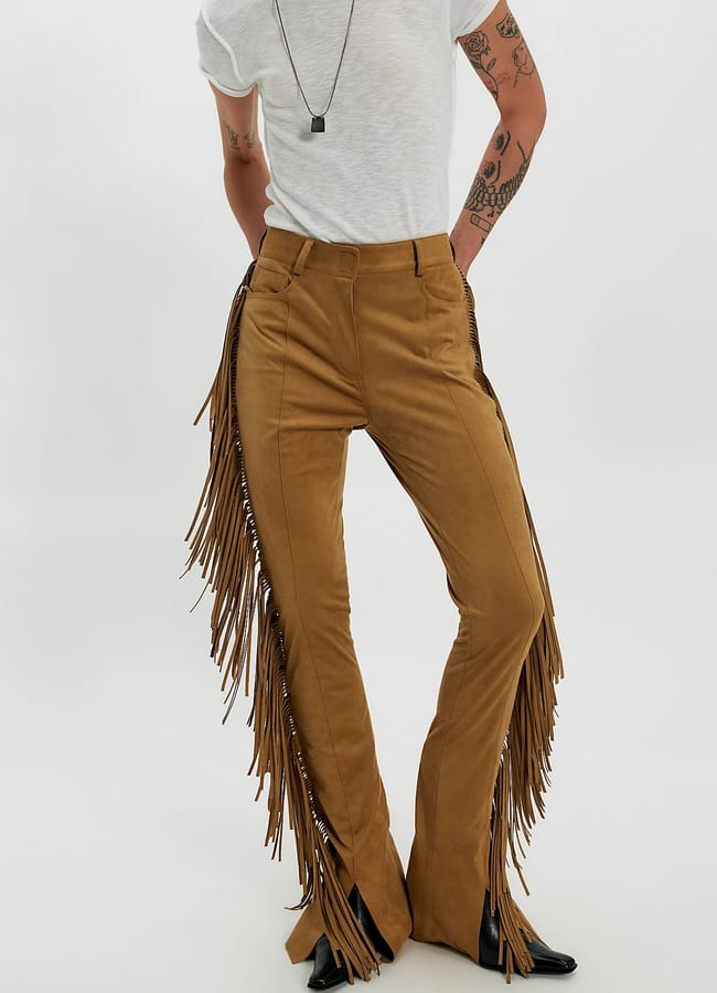 Fringed trousers