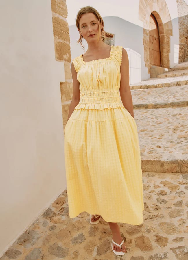 albaray Yellow Crew Neck Short Sleeve Knitted T-Shirt £