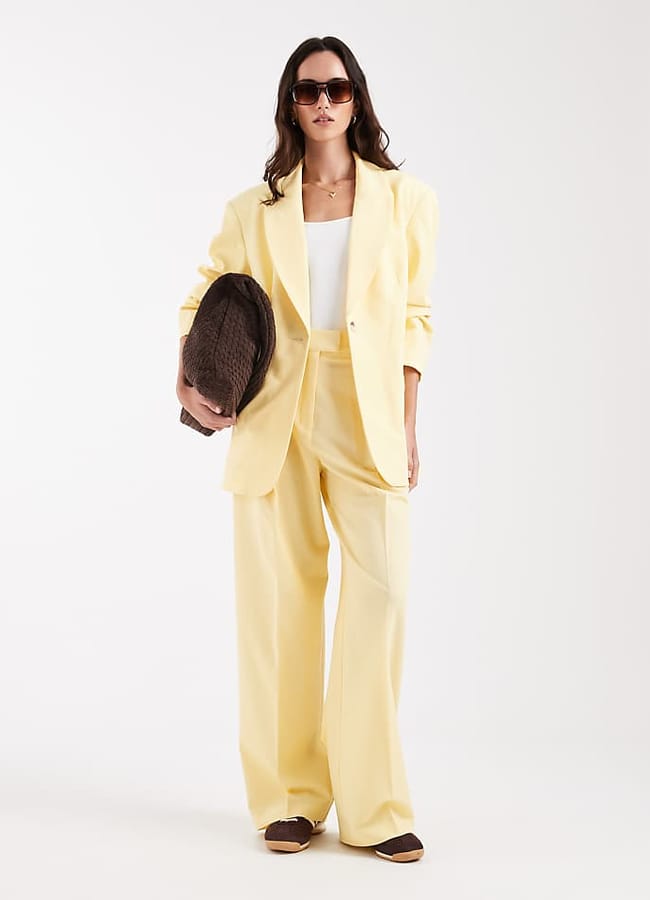 ASOS DESIGN Tailored oversized blazer in lemon