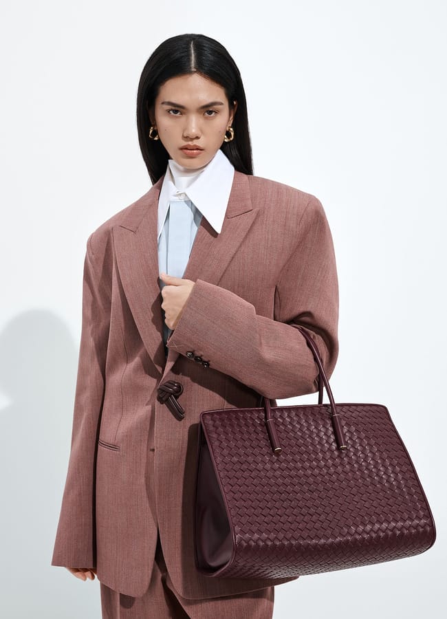 barbara tote woven investment bag