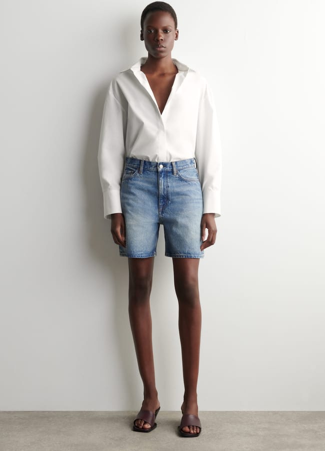 Cos HIGH-RISE DENIM SHORTS £55