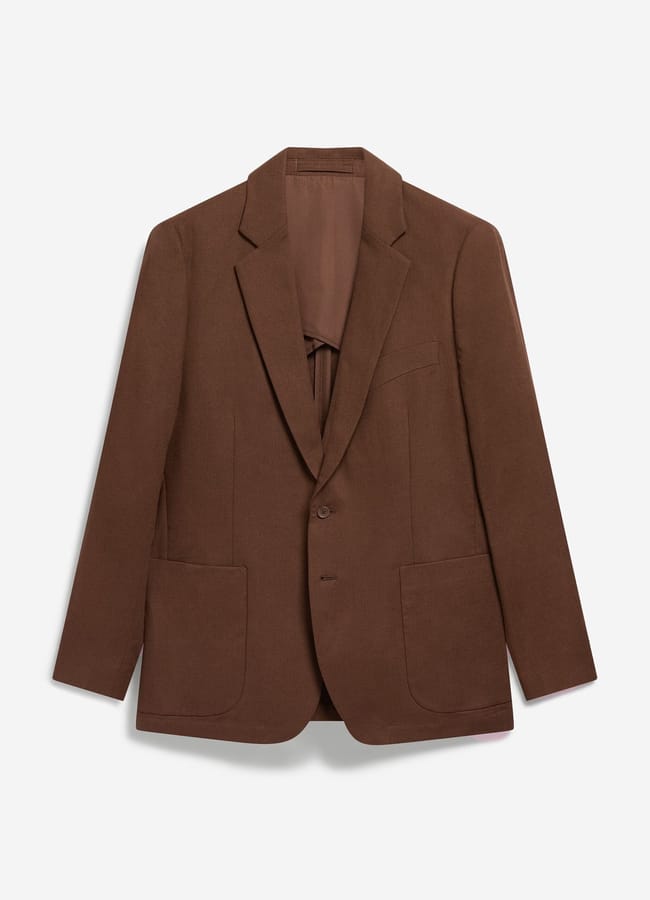 Percival Tailored Linen Blazer in brown