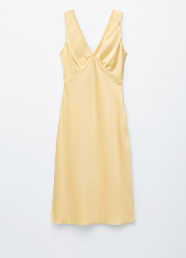 Yellow V-Neck Slip Midi Dress £ 87