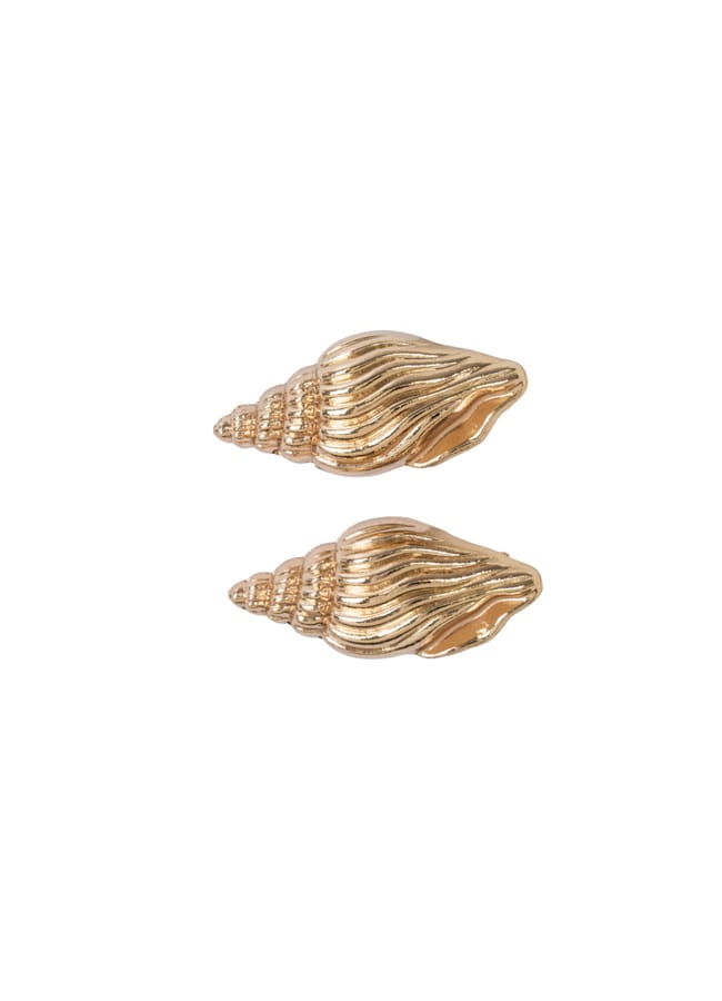 gold shell earrings