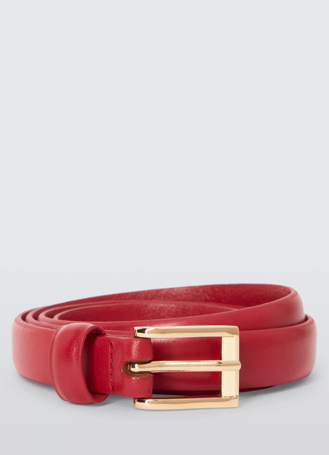 red John Lewis Narrow Buckle Leather Belt