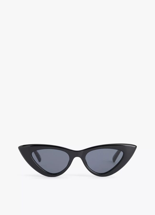 LE SPECS Hypnosis cat eye-frame plastic sunglasses in black