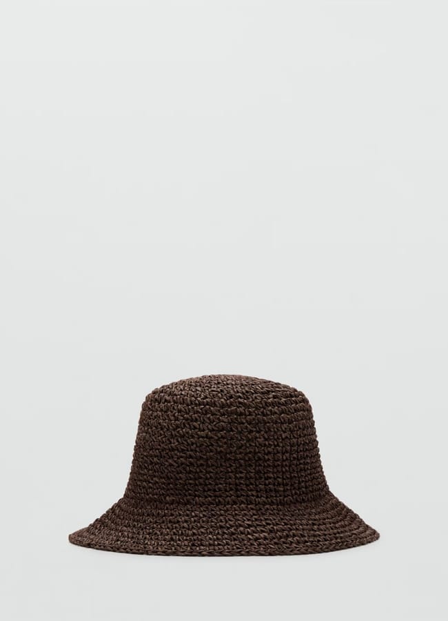 brown Natural fibre bucket hat