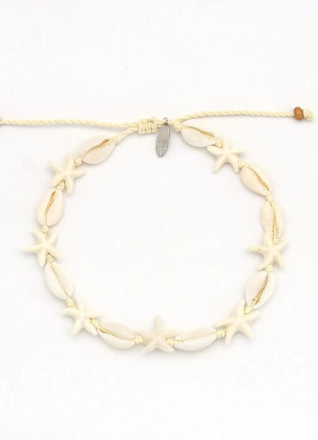 Pineapple Island Kahakai Cowrie & Starfish Anklet