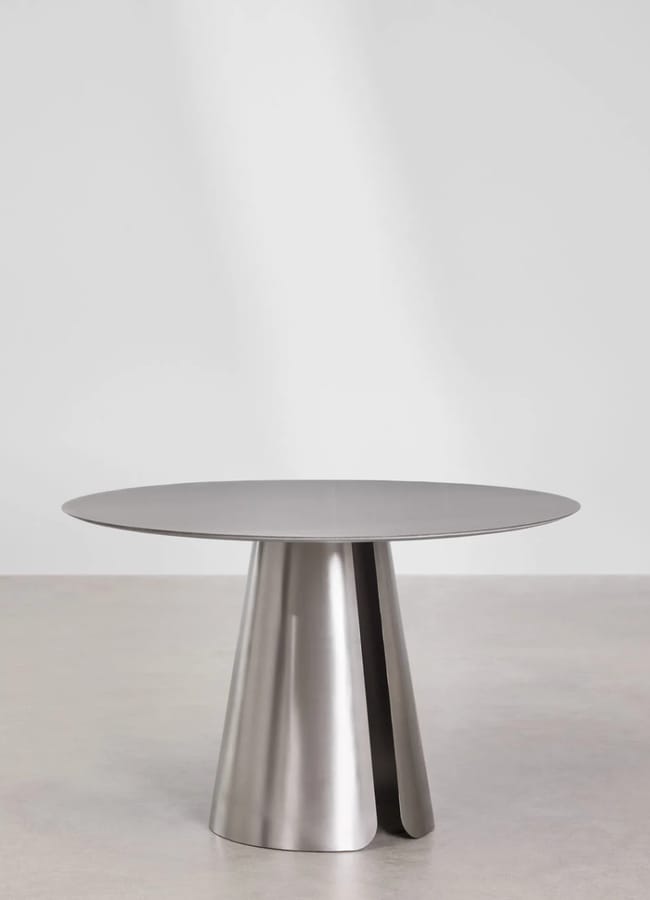 chrome Sklum Round Baelor Table