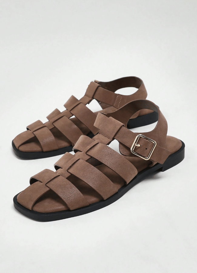 Solezae Women's Vintage Roman Style Fisherman Gladiator Woven Flat Sandals