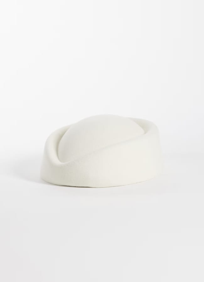 ASOS My Accessories pillbox hat in white