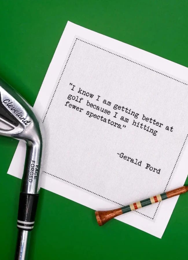 Golf Humor Quotes Organic Cotton Cocktail Napkins