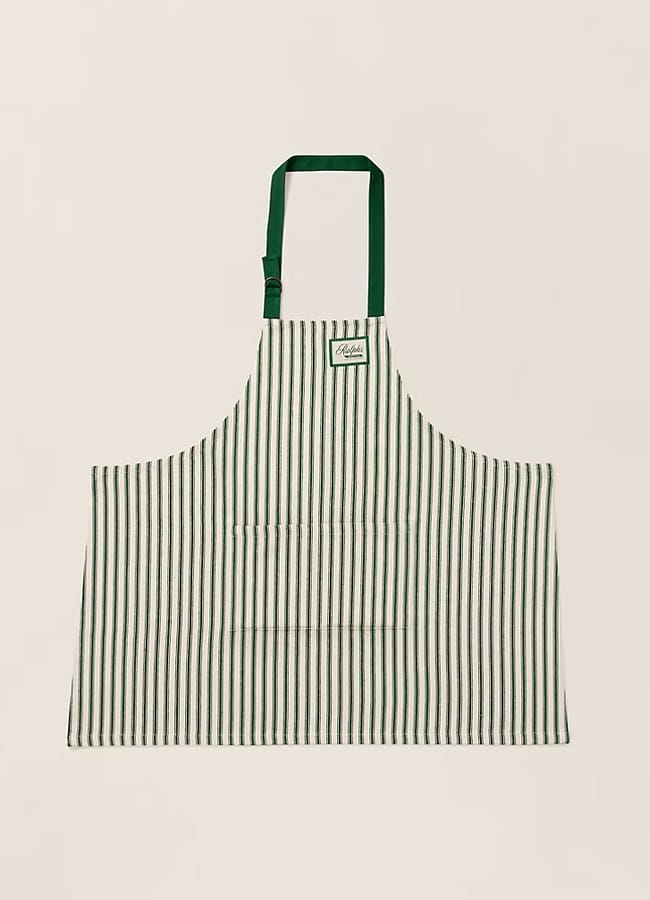 RL Ralph’s Coffee Striped Cotton Apron Save to Wishlist Ralph Lauren Home copy