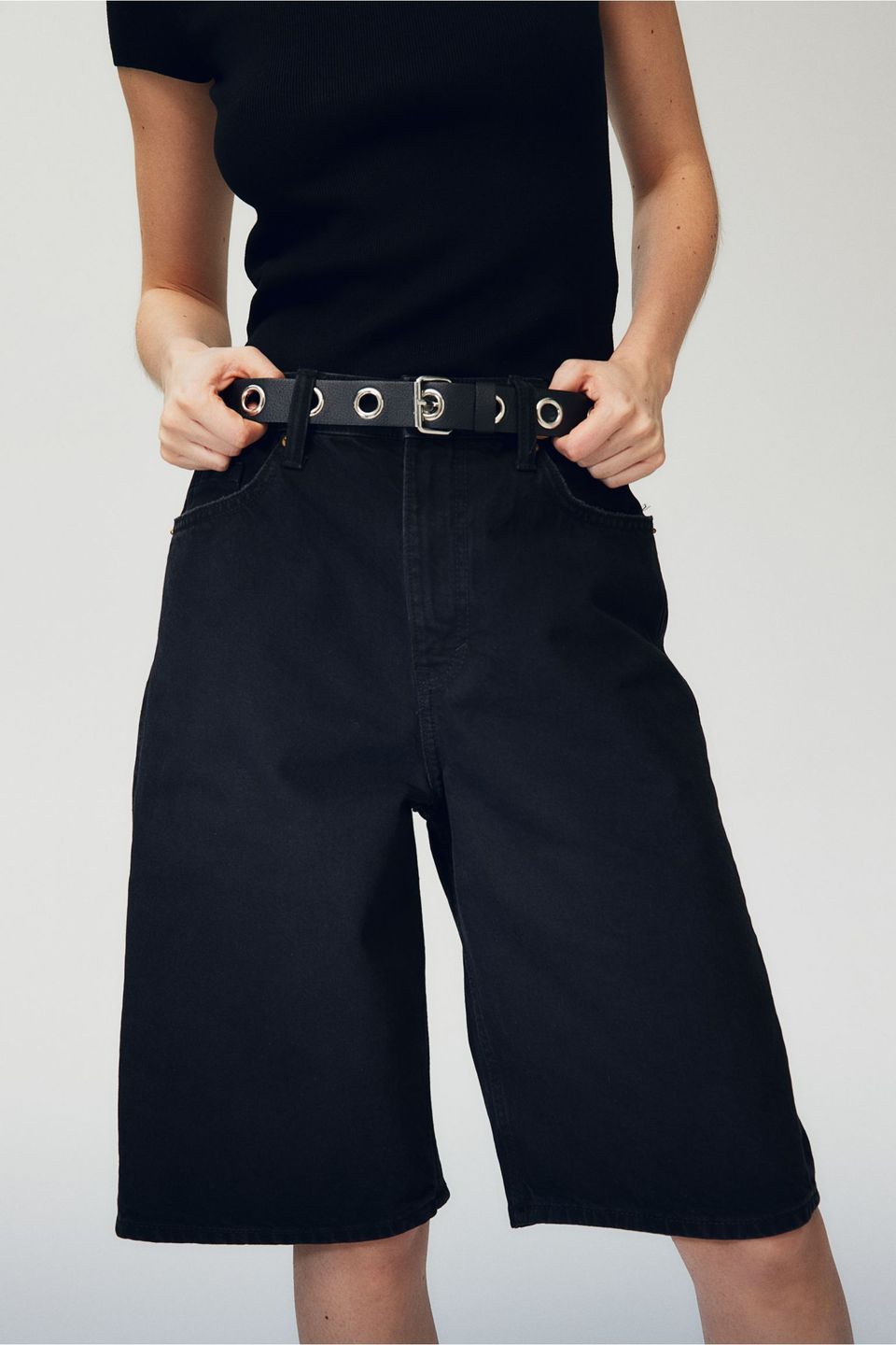 high waist bermuda shorts