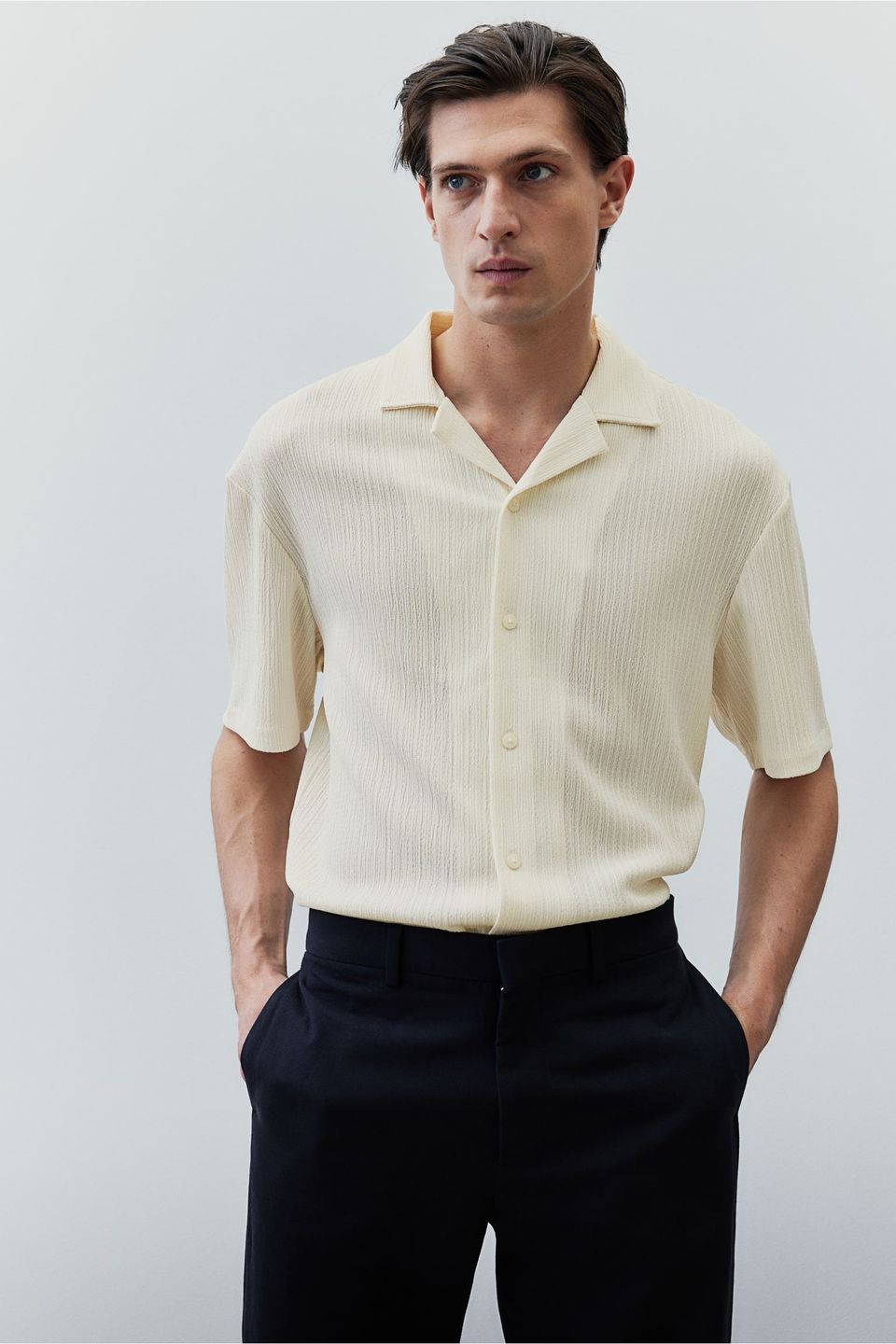 Regular Fit Crinkled Resort Shirt