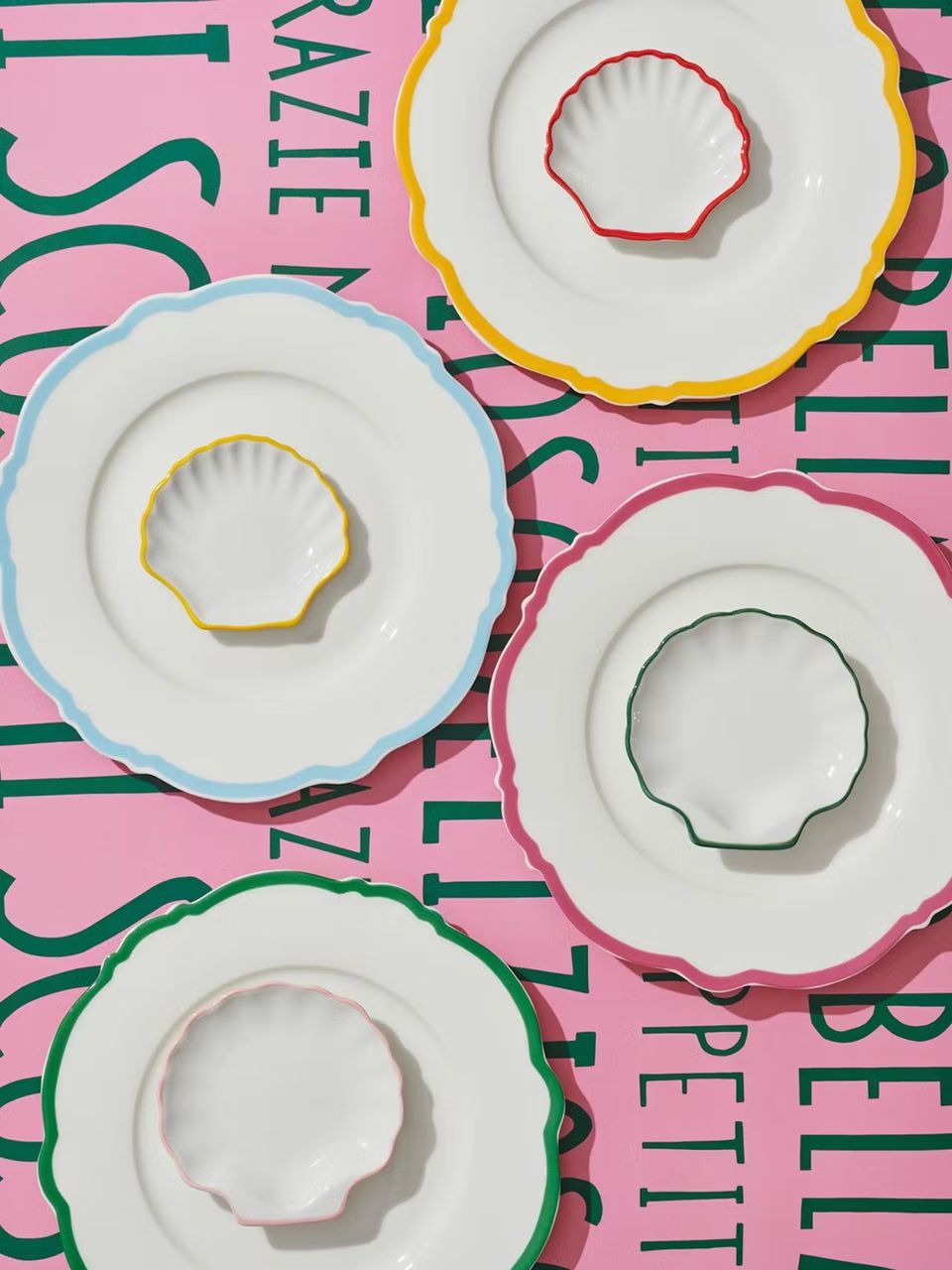 Mini shell plates (set of 4)
