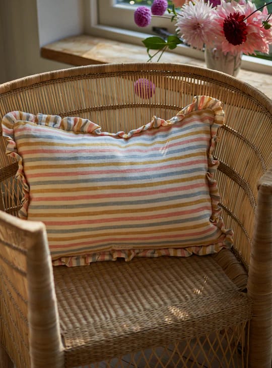 ROWEN & WREN Sofia Striped Frill Cushion