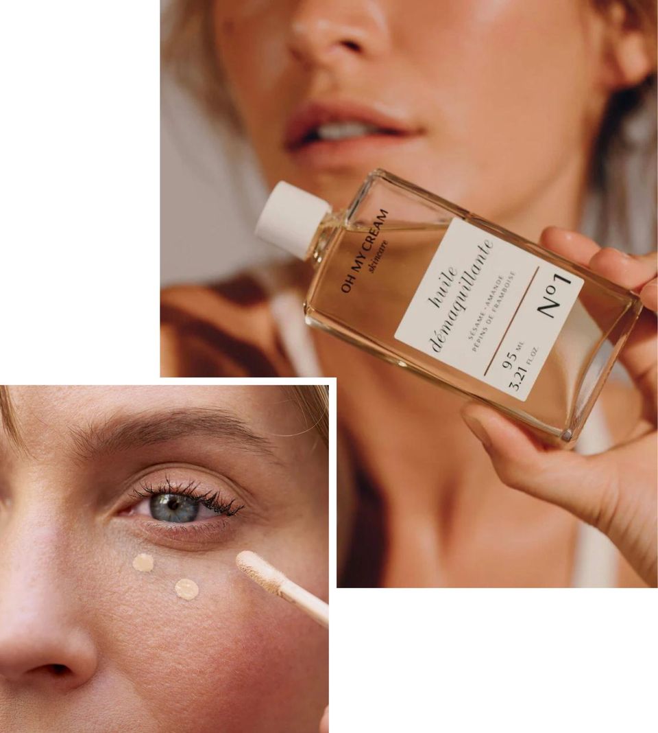 OH MY BEAUTY MODELS USING PRODUCTS CLOSE UP