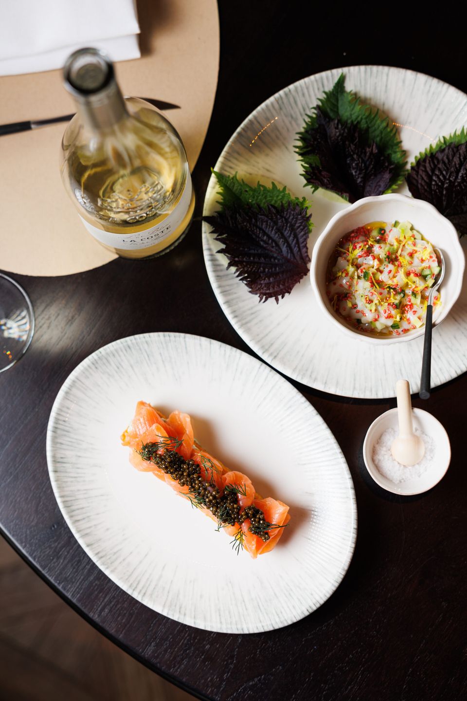 egg toast and sashimi