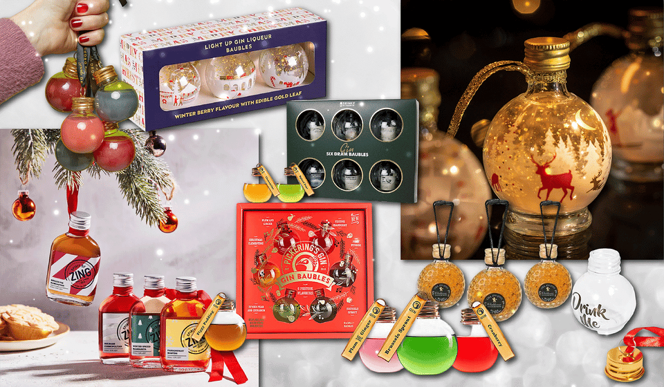 Alcohol christmas baubles Clearance