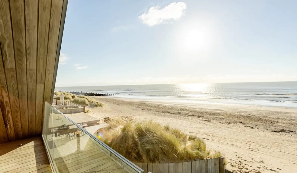 The Blue House on the Beach in Camber