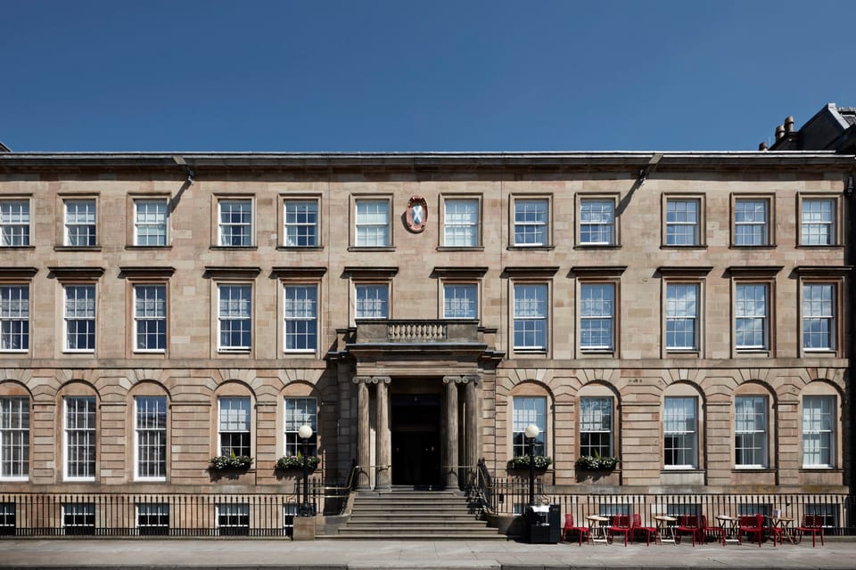 outside of the blythswood hotel in glasgow